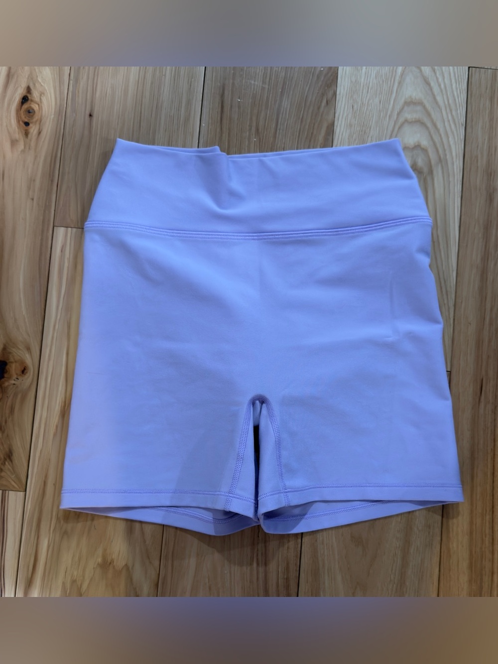 White Fox Boutique Lavender High-Rise Bike Shorts